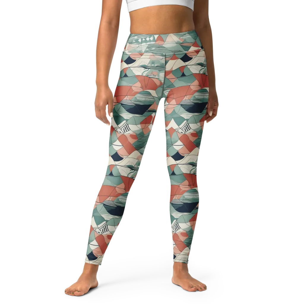 Sage Frequency on Yoga Leggings — Front