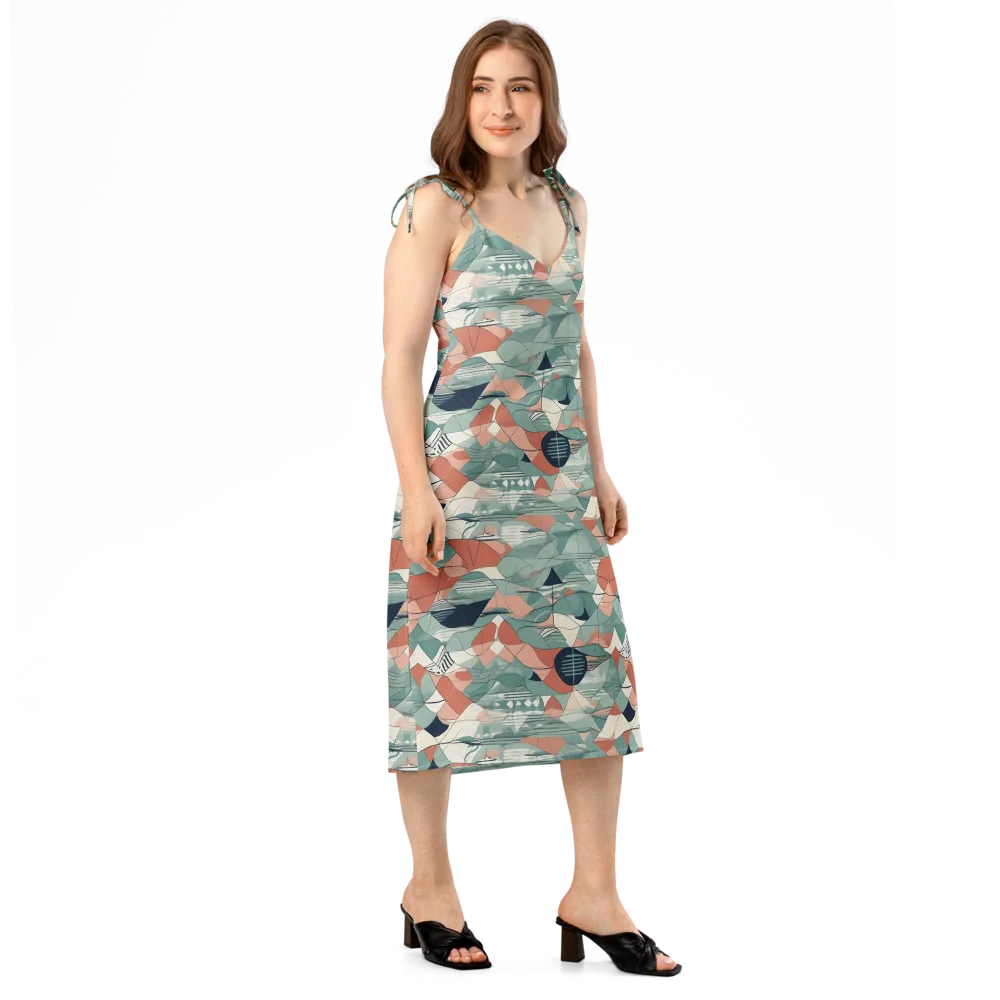 Sage Frequency on Slip Dress — Right Front