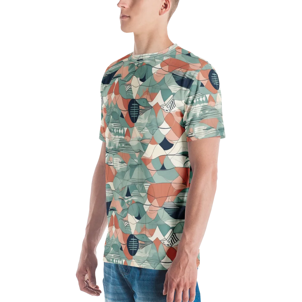 Sage Frequency on Men's Crew Neck T-Shirt — Left
