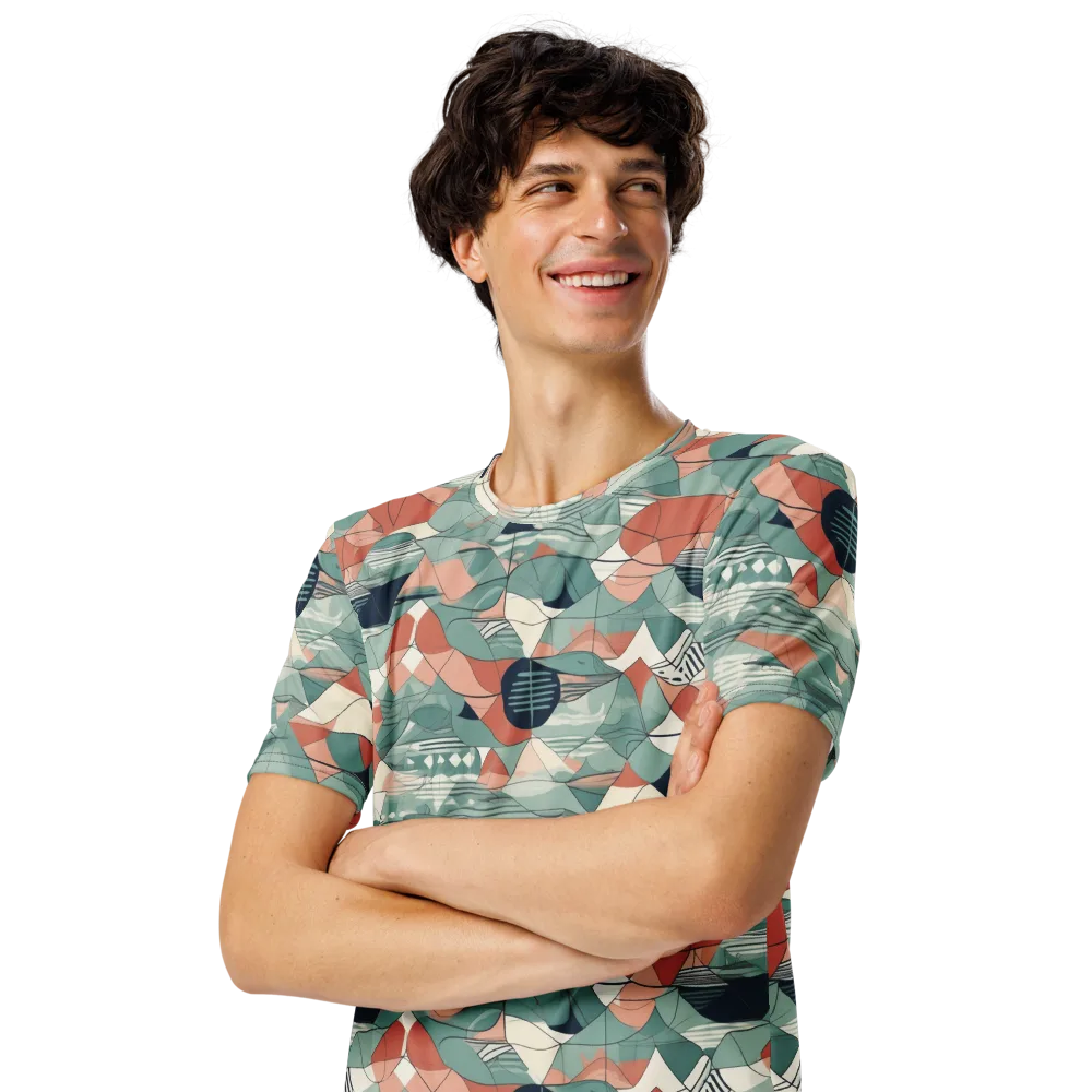 Sage Frequency on Men's Crew Neck T-Shirt — Left Front
