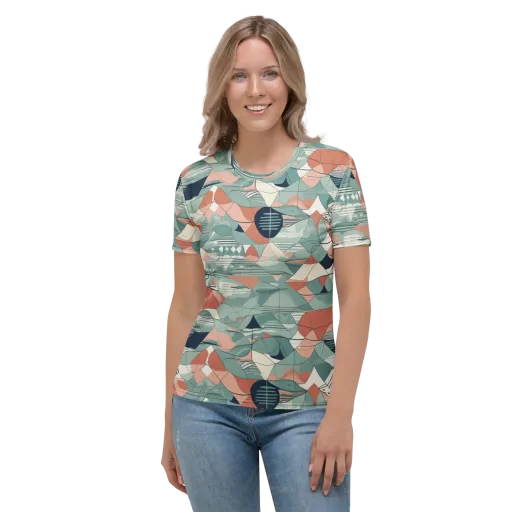 Sage Frequency on a Women's Crew Neck T-Shirt