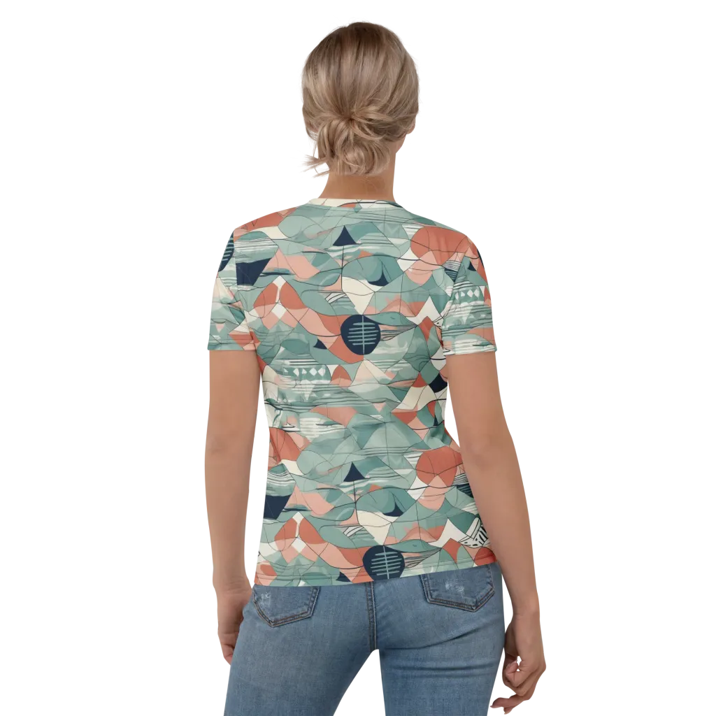 Sage Frequency on Women's Crew Neck T-Shirt — Back