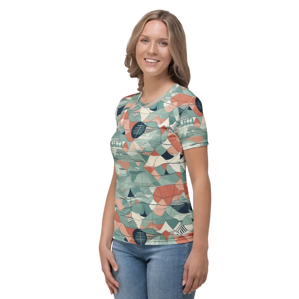 Sage Frequency on Women's Crew Neck T-Shirt — Left