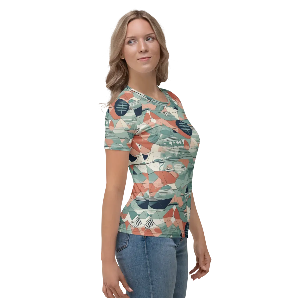 Sage Frequency on Women's Crew Neck T-Shirt — Right