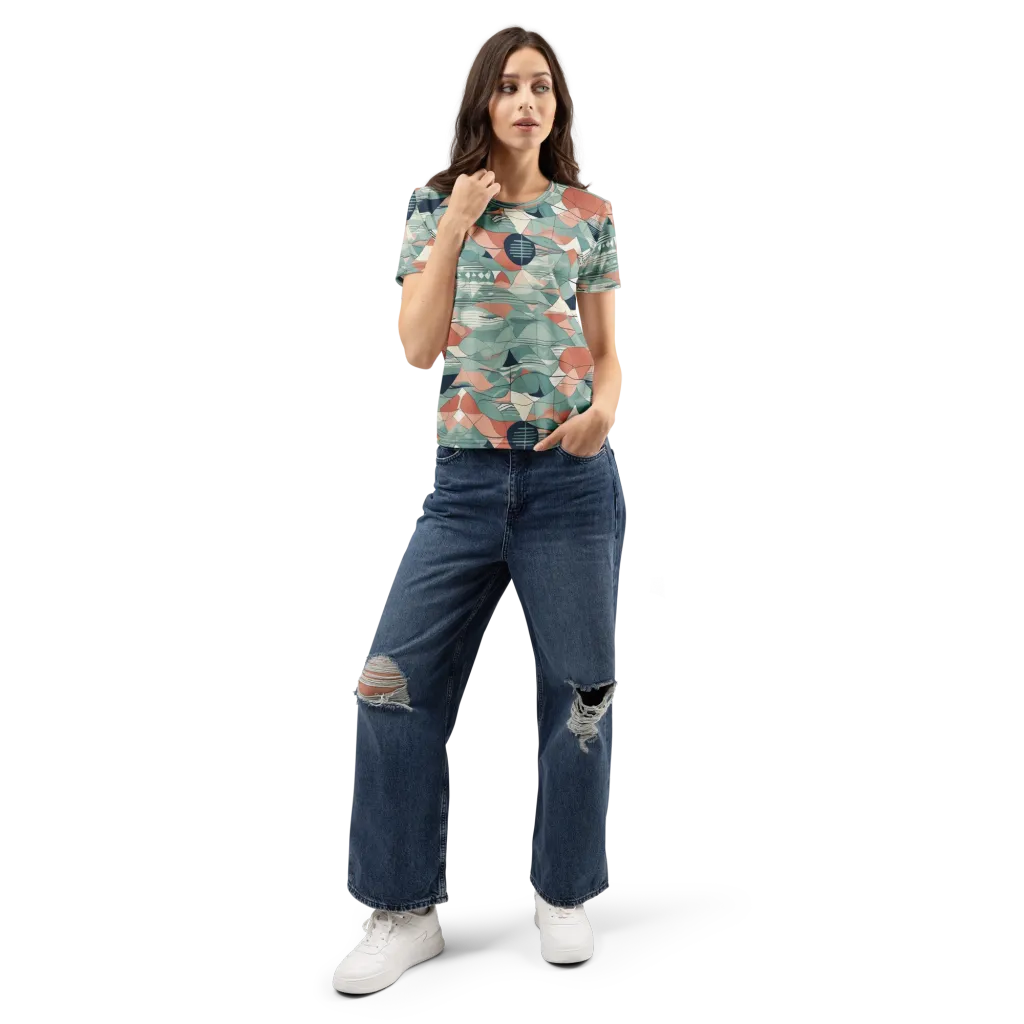 Sage Frequency on Women's Crew Neck T-Shirt — Front