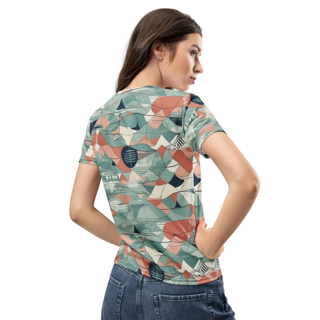 Sage Frequency on Women's Crew Neck T-Shirt — Back