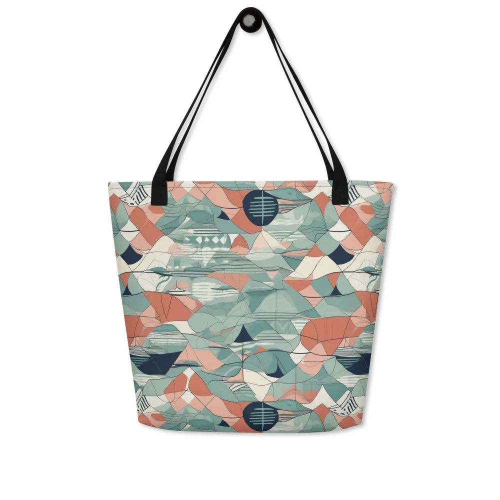 Sage Frequency on Large Tote Bag W/ Pocket — Front