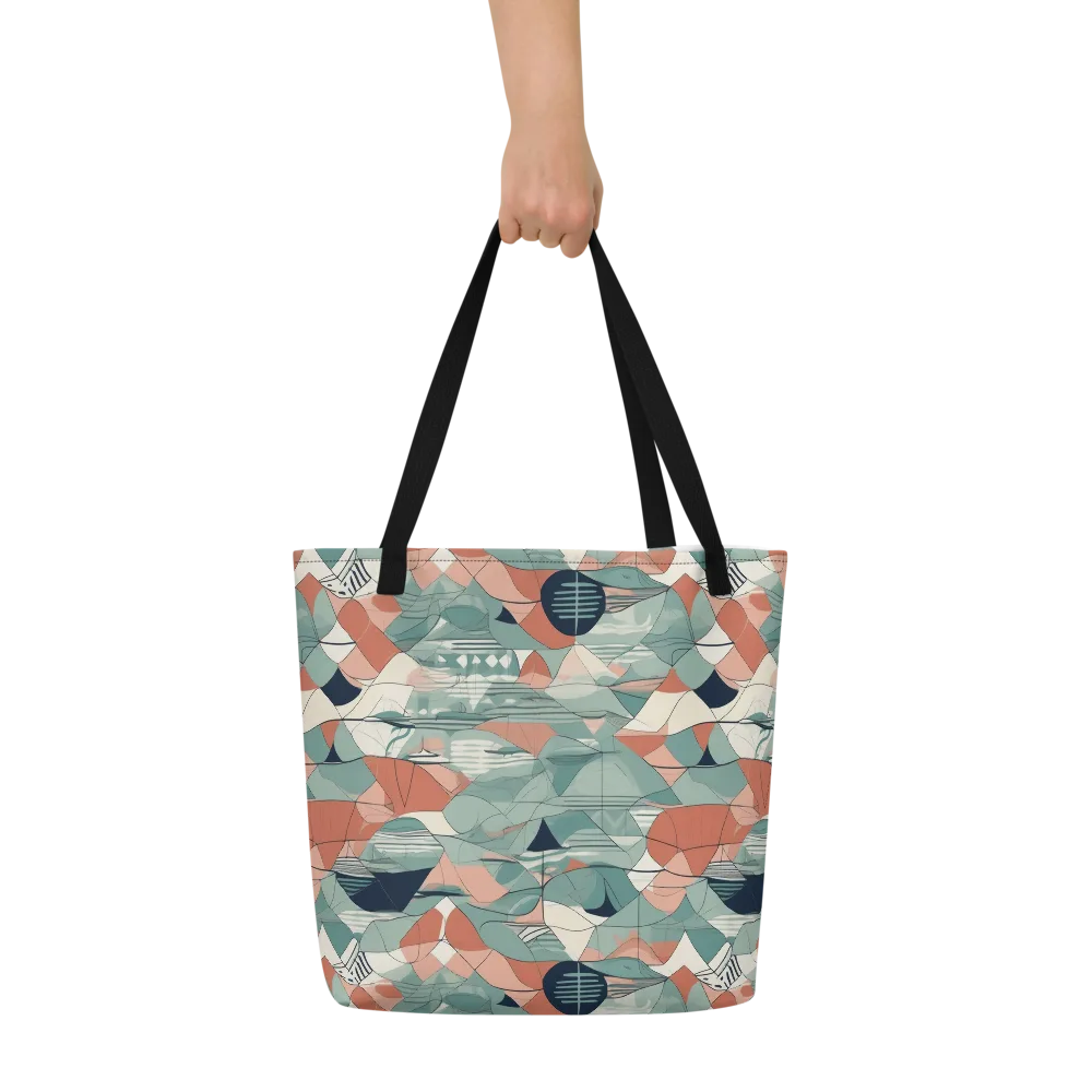 Sage Frequency on Large Tote Bag W/ Pocket — Front