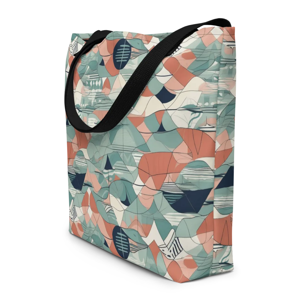 Sage Frequency on Large Tote Bag W/ Pocket — Front