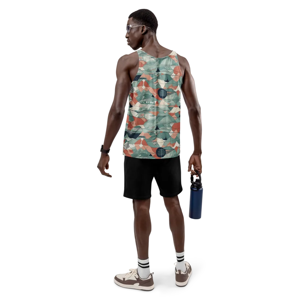 Sage Frequency on Men's Tank Top — Back