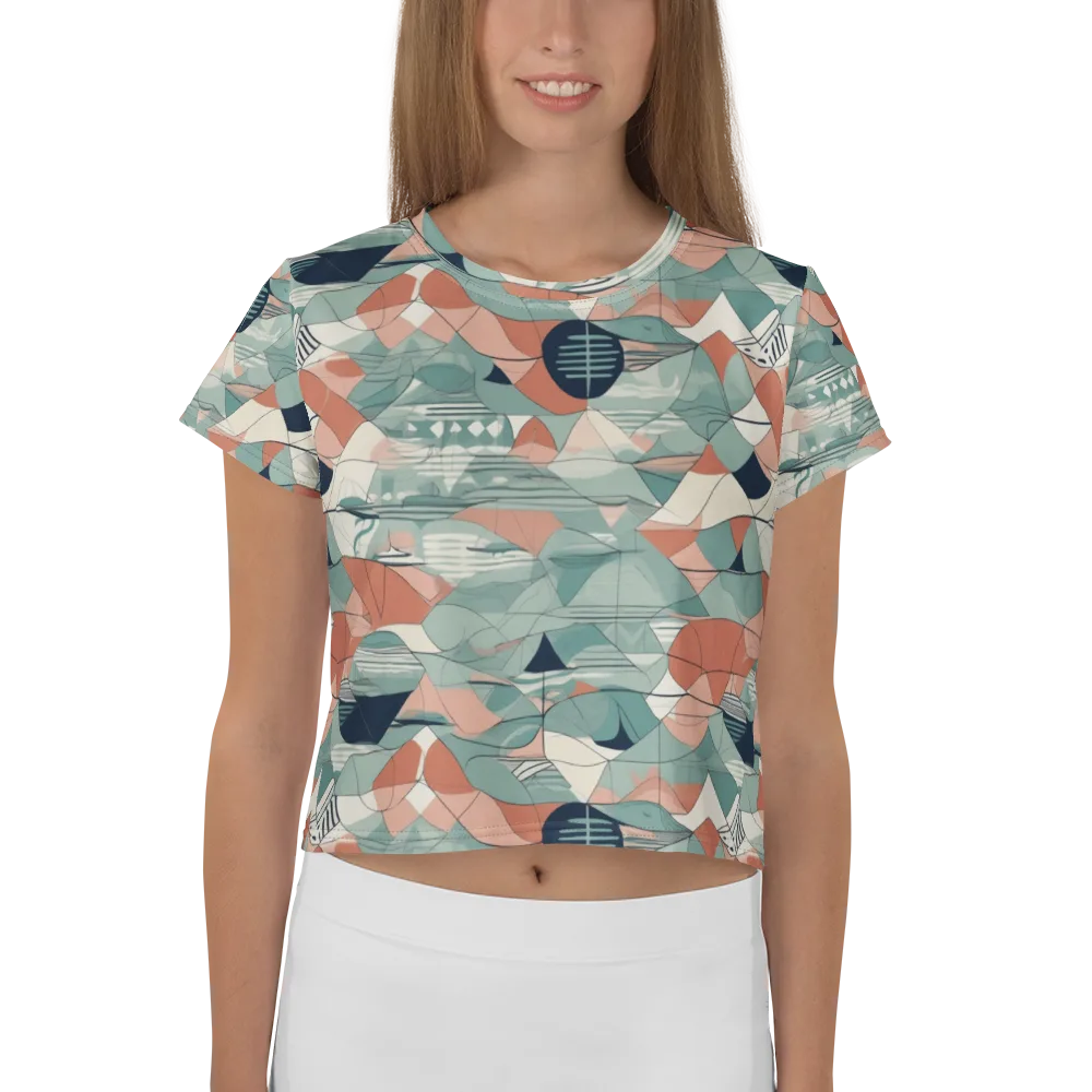 Sage Frequency on Crop Tee — Front