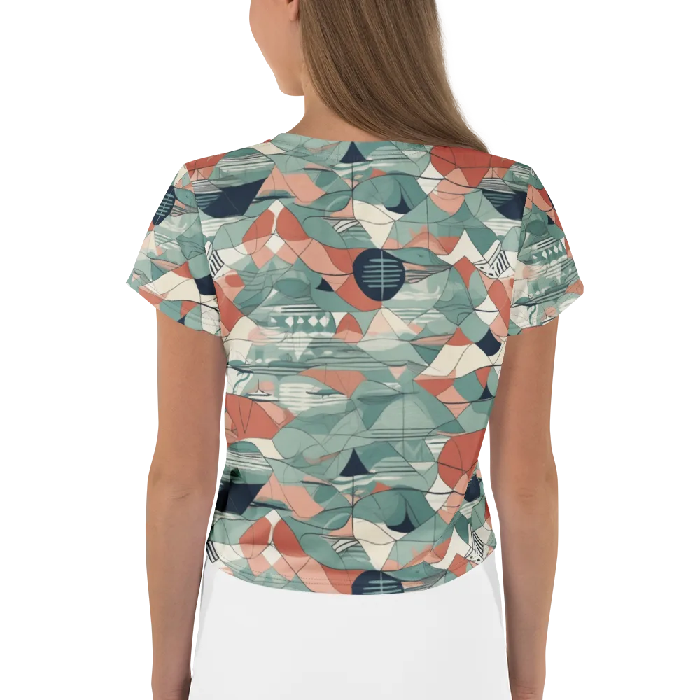 Sage Frequency on Crop Tee — Back