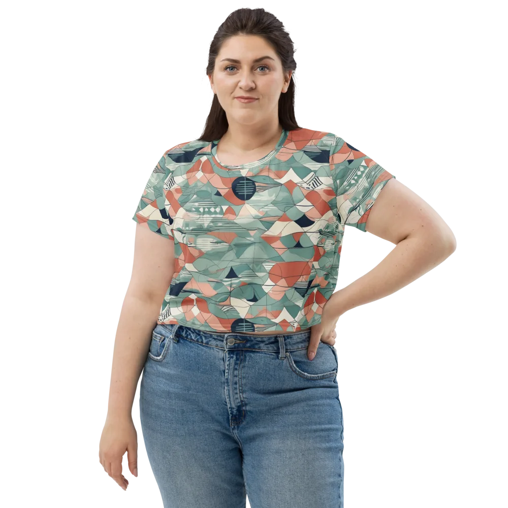 Sage Frequency on Crop Tee — Front