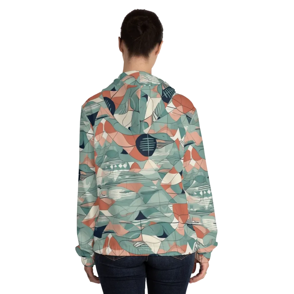 Sage Frequency on Women's Full-Zip Hoodie — Back On Person
