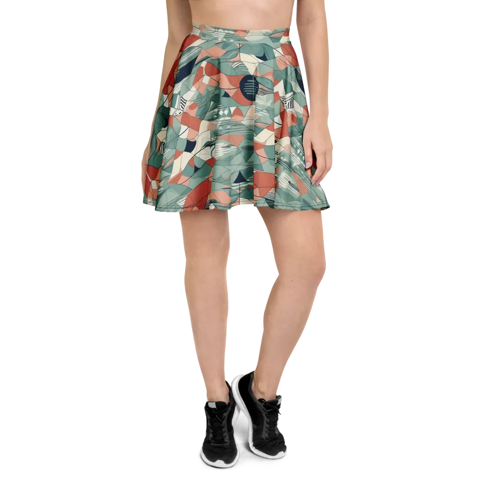 Sage Frequency on Skater Skirt — Front
