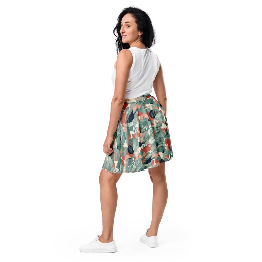 Sage Frequency on Skater Skirt — Back
