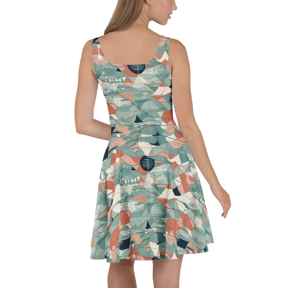 Sage Frequency on Skater Dress — Back