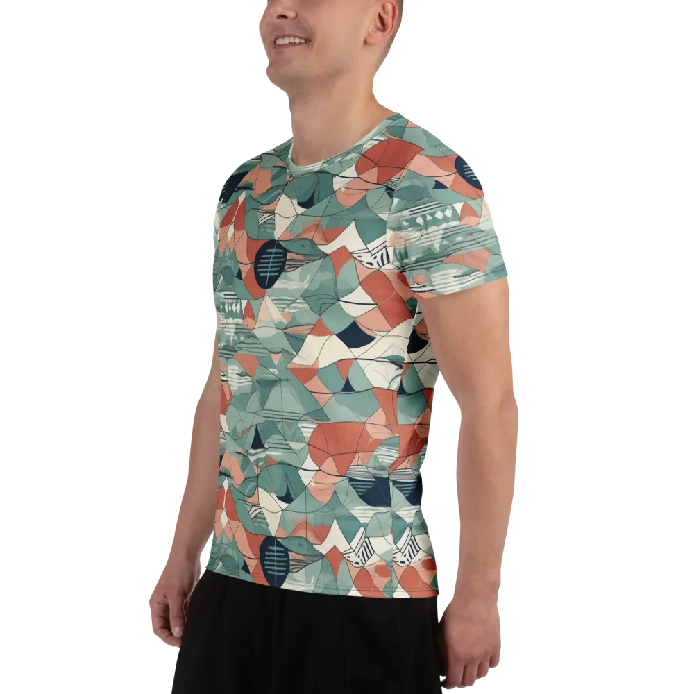 Sage Frequency on Men's Athletic T-Shirt — Left