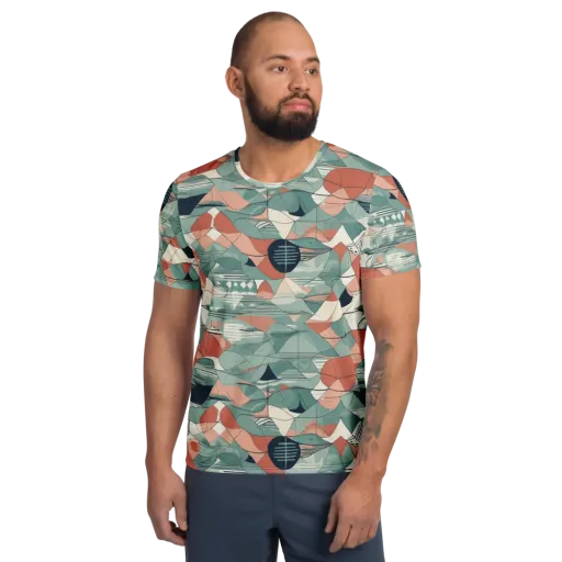 Sage Frequency on a Men's Athletic T-Shirt