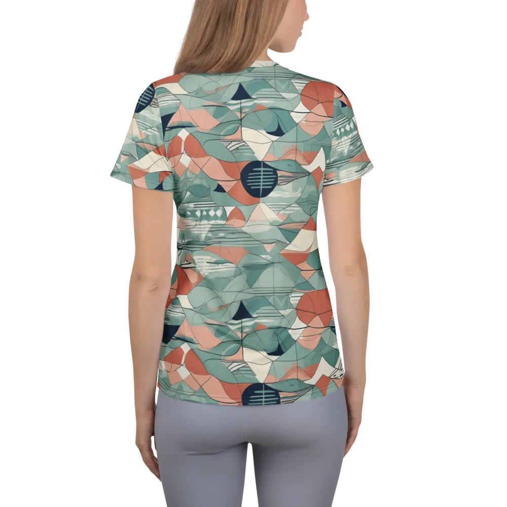 Sage Frequency on Women's Athletic T-Shirt — Back