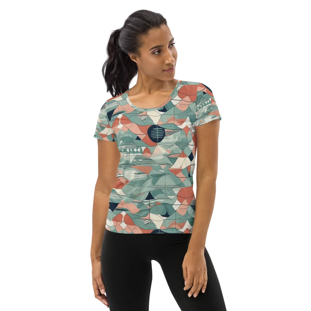 Sage Frequency on Women's Athletic T-Shirt — Front