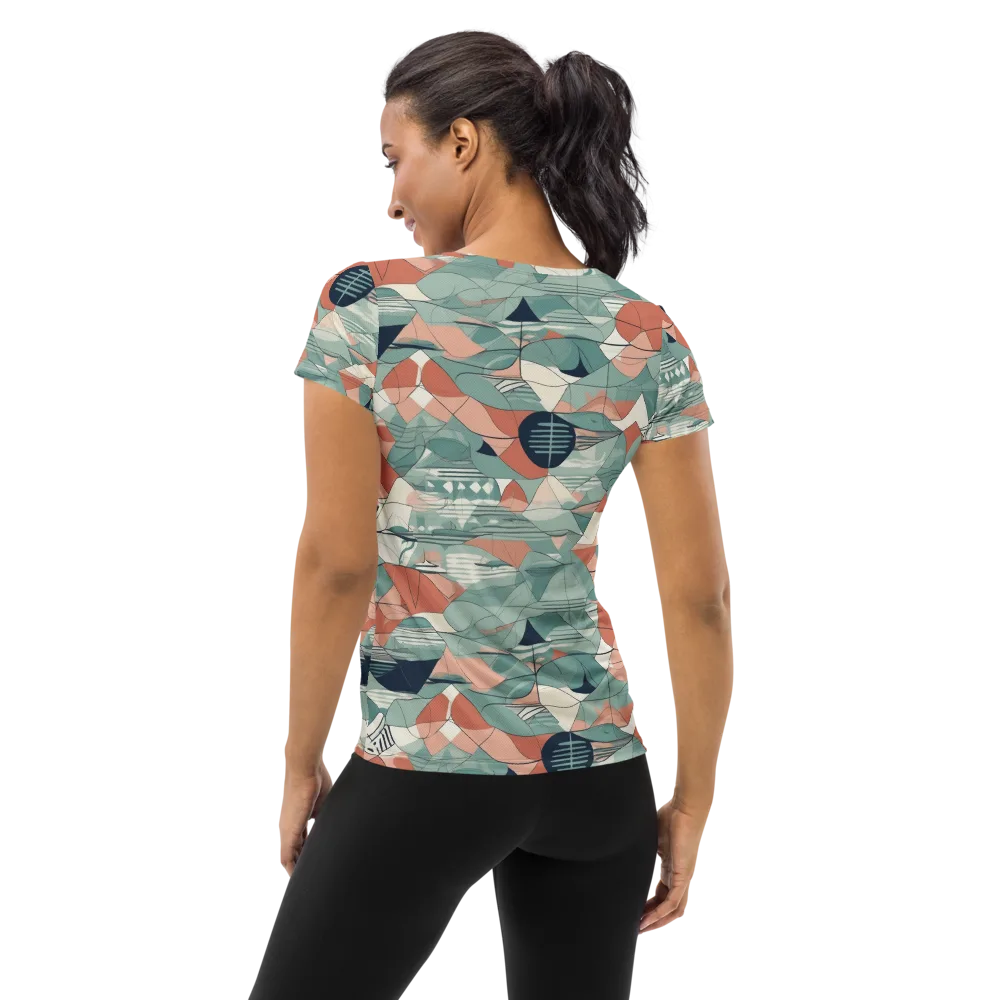 Sage Frequency on Women's Athletic T-Shirt — Back
