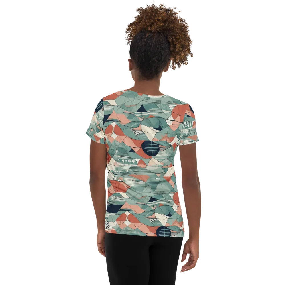 Sage Frequency on Women's Athletic T-Shirt — Back