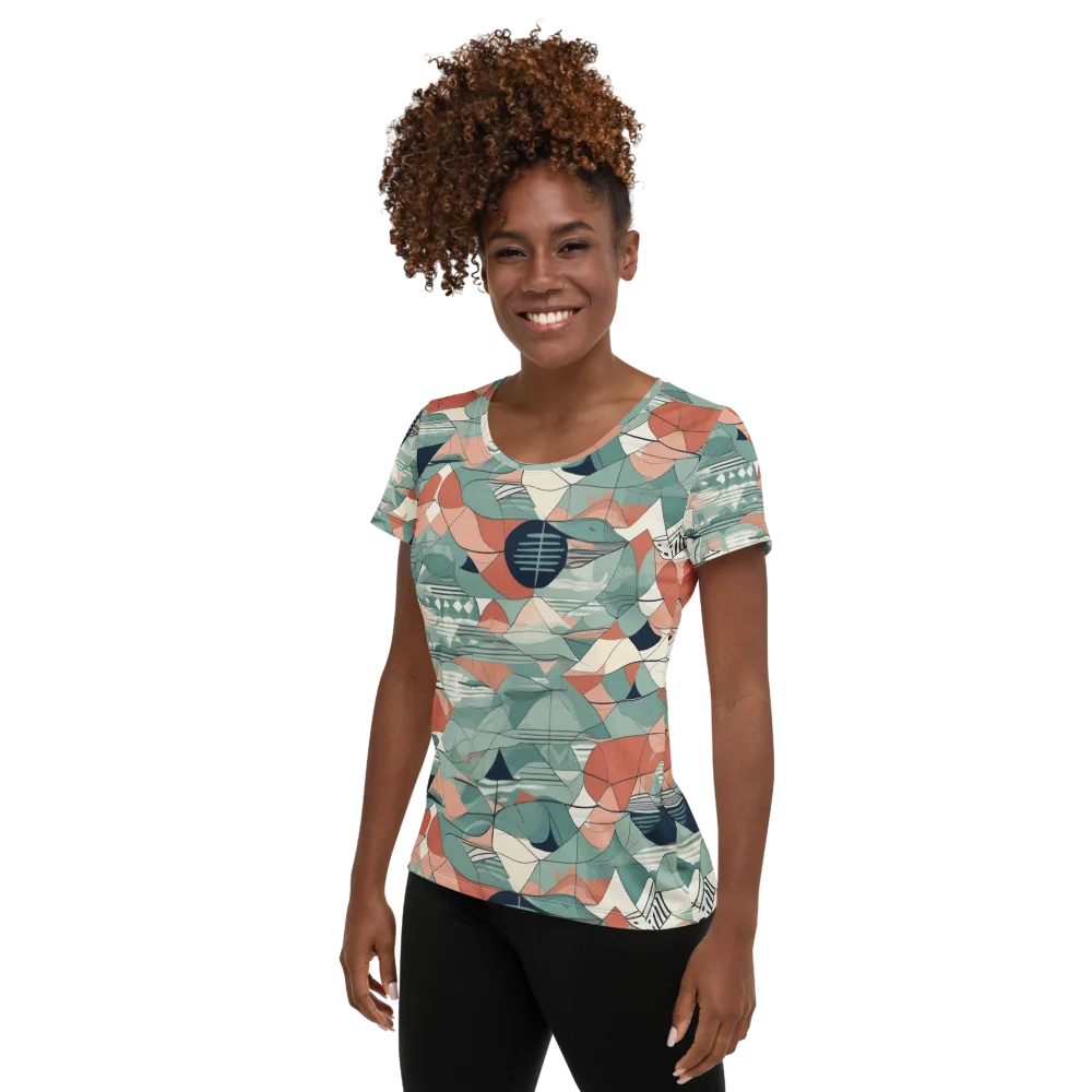 Sage Frequency on Women's Athletic T-Shirt — Left