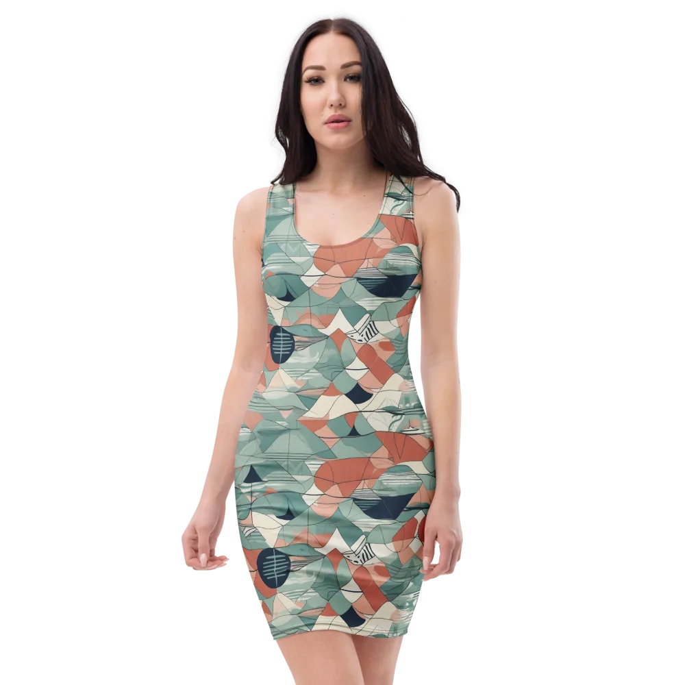 Sage Frequency on Bodycon Dress — Front