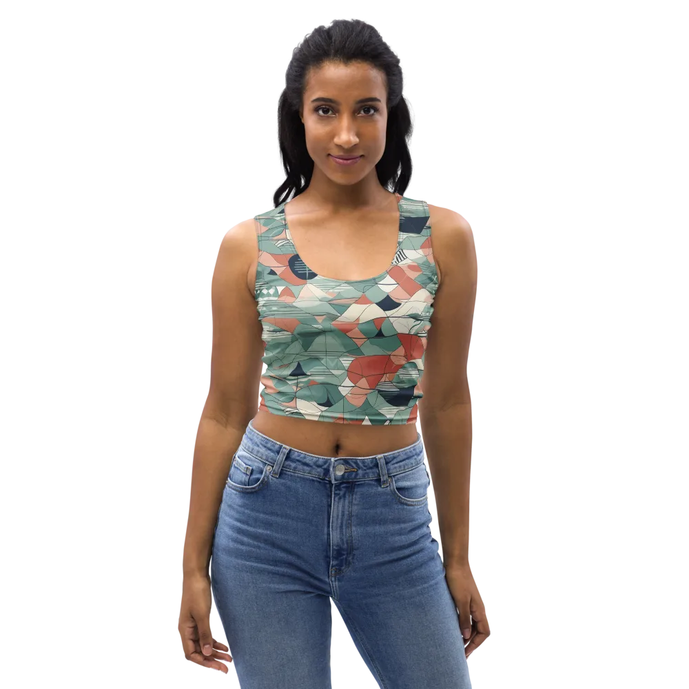 Sage Frequency on Crop Top — Front