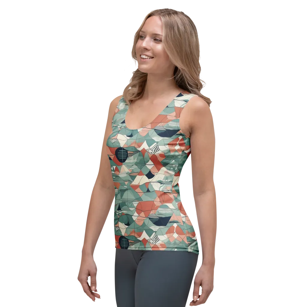Sage Frequency on Women's Tank Top — Left Front
