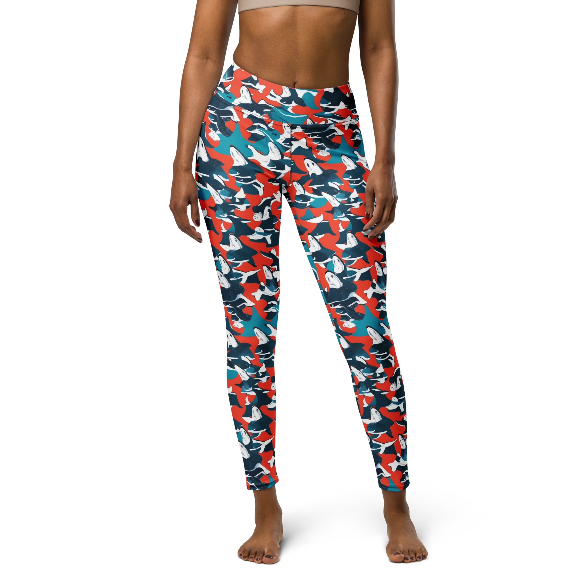 Riptide Arcade on Yoga Leggings — Front