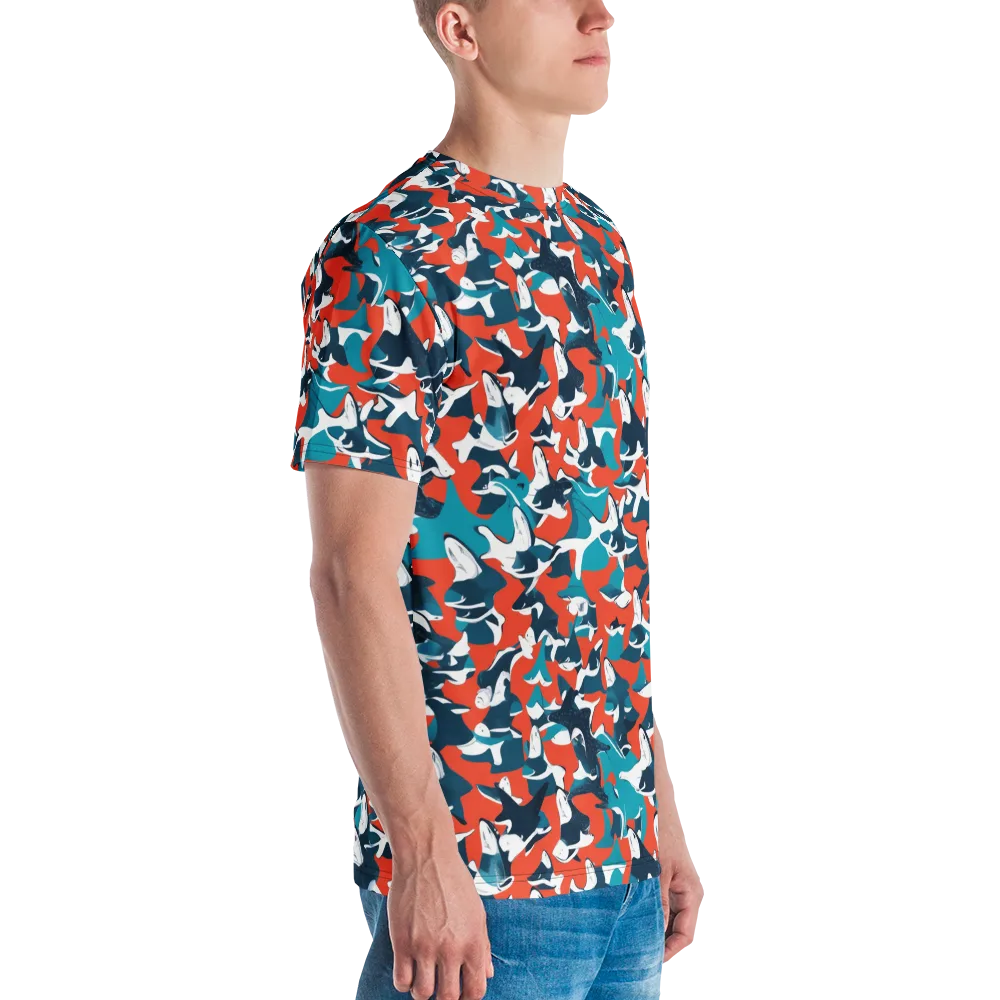 Riptide Arcade on Men's Crew Neck T-Shirt — Right