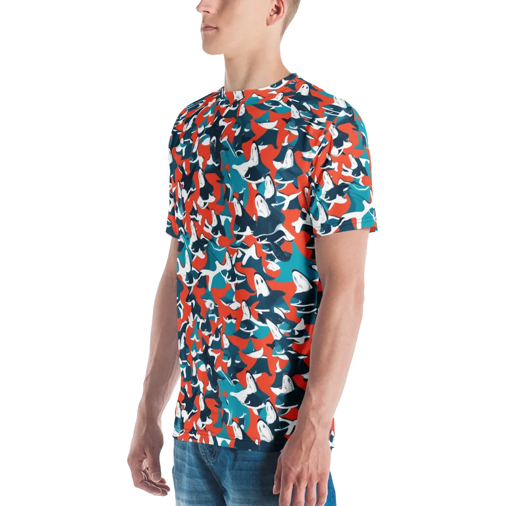 Riptide Arcade on Men's Crew Neck T-Shirt — Left