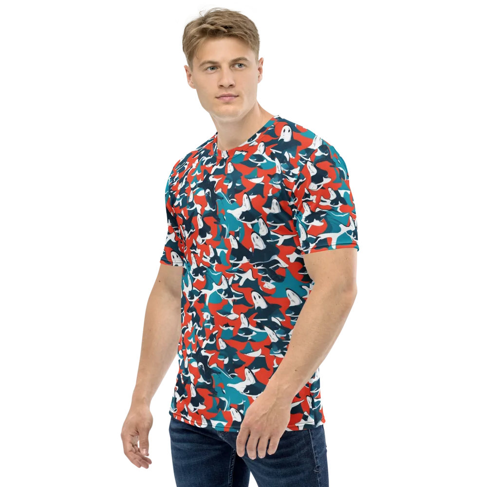 Riptide Arcade on Men's Crew Neck T-Shirt — Left
