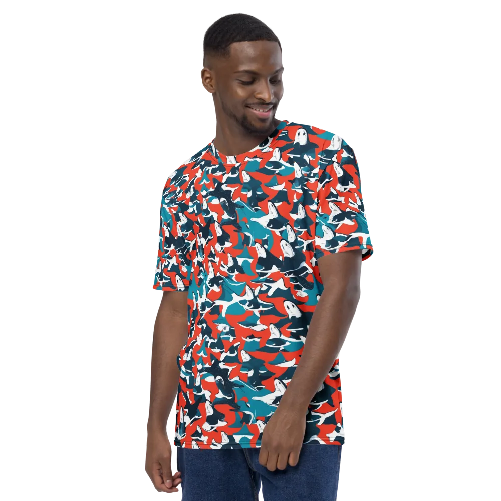 Riptide Arcade on Men's Crew Neck T-Shirt — Left