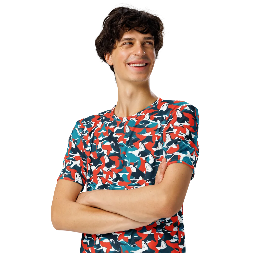 Riptide Arcade on Men's Crew Neck T-Shirt — Left Front