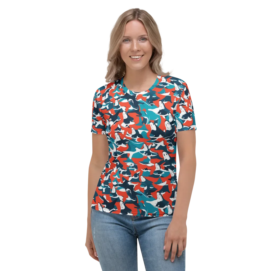 Riptide Arcade on Women's Crew Neck T-Shirt — Front