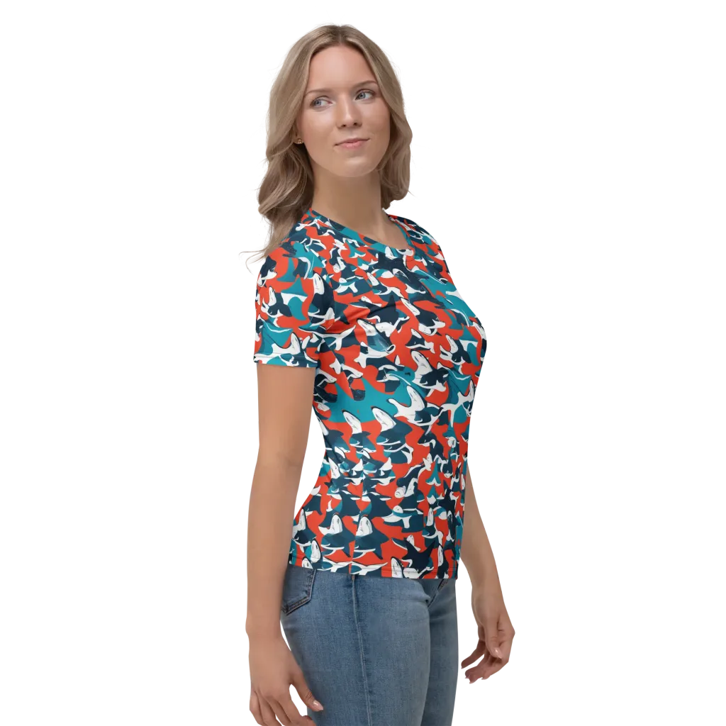 Riptide Arcade on Women's Crew Neck T-Shirt — Right