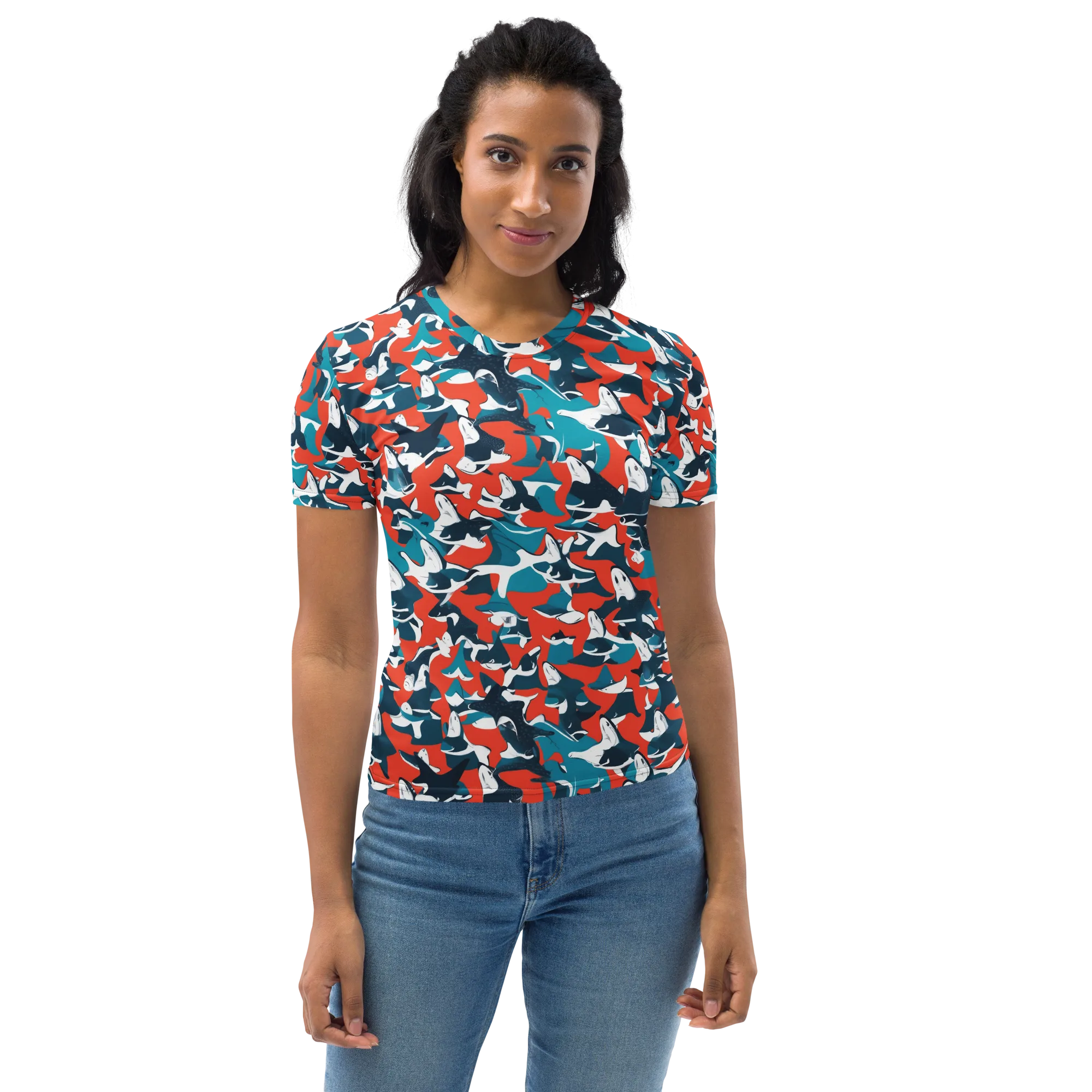 Riptide Arcade on Women's Crew Neck T-Shirt — Front