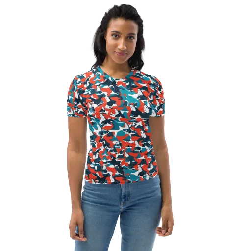 Riptide Arcade on a Women's Crew Neck T-Shirt