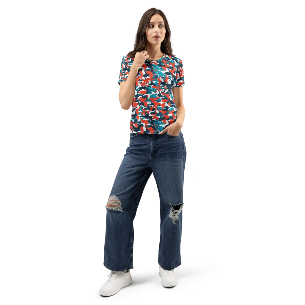 Riptide Arcade on Women's Crew Neck T-Shirt — Front