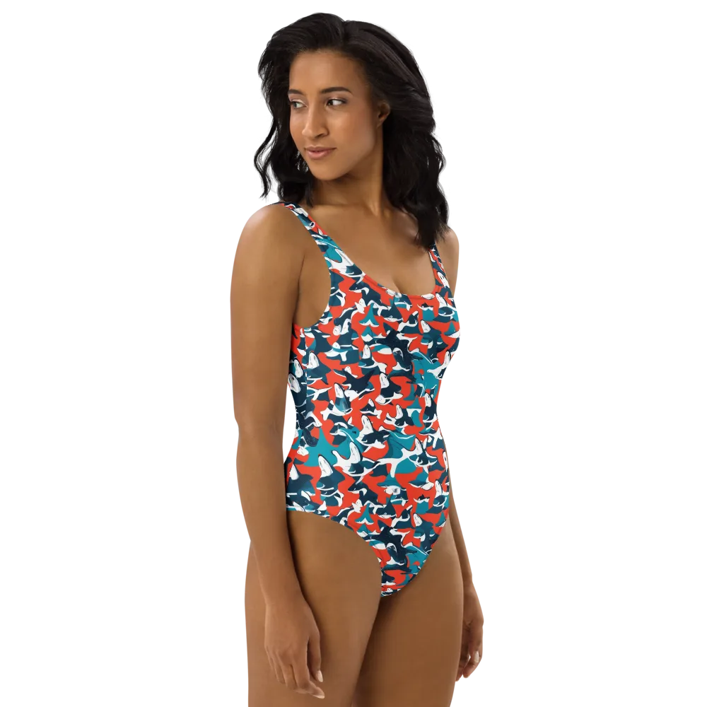 Riptide Arcade on One-Piece Swimsuit — Right