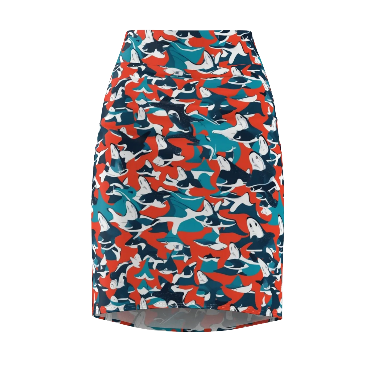 Riptide Arcade on Pencil Skirt — Front