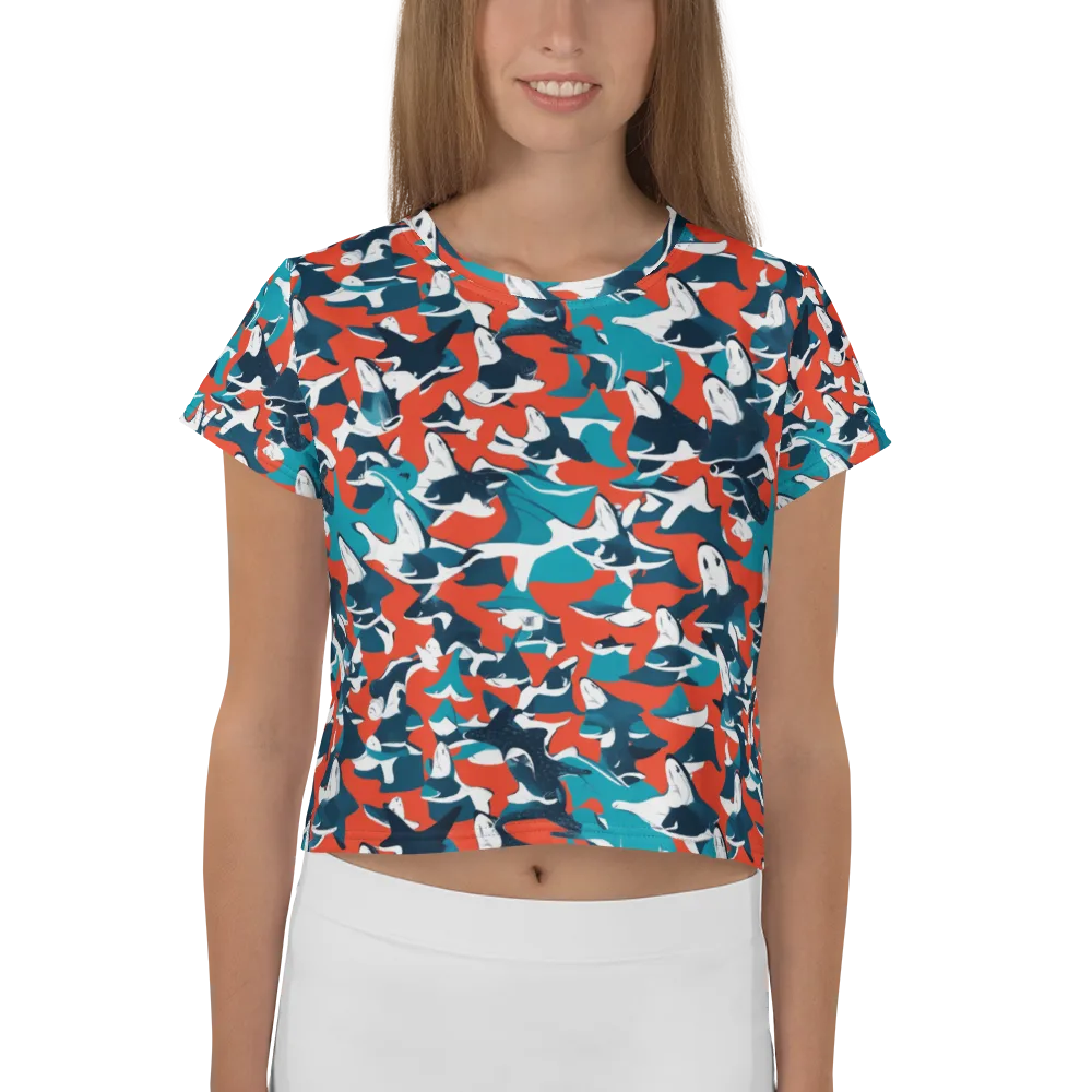 Riptide Arcade on Crop Tee — Front