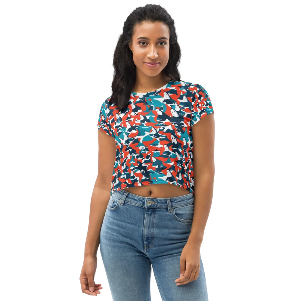 Riptide Arcade on Crop Tee — Front