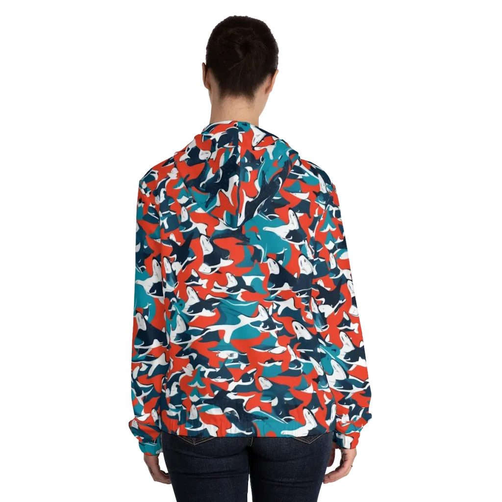 Riptide Arcade on Women's Full-Zip Hoodie — Back On Person