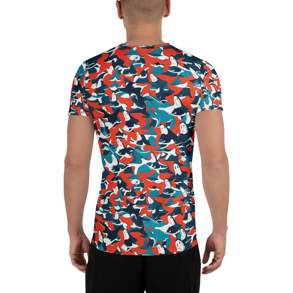 Riptide Arcade on Men's Athletic T-Shirt — Back