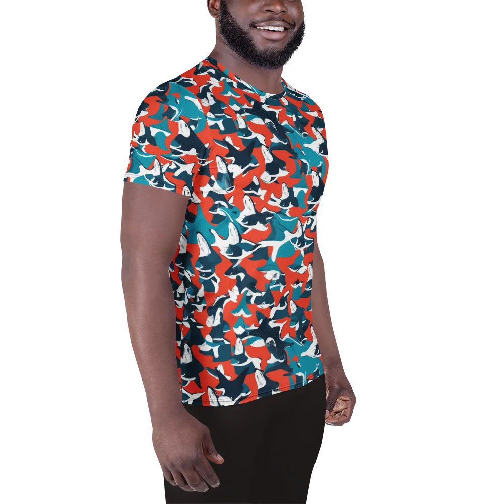 Riptide Arcade on Men's Athletic T-Shirt — Right