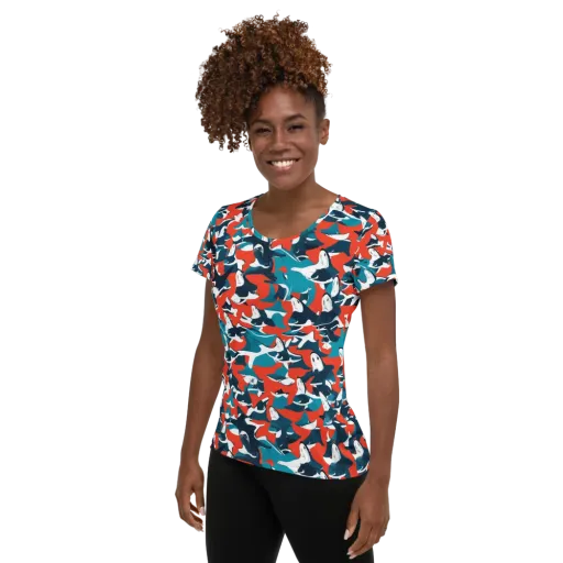 Riptide Arcade on a Women's Athletic T-Shirt